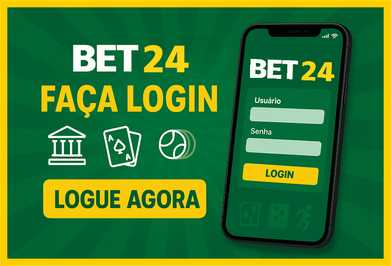 Imagem destacando login seguro na BET24 para novos usuários